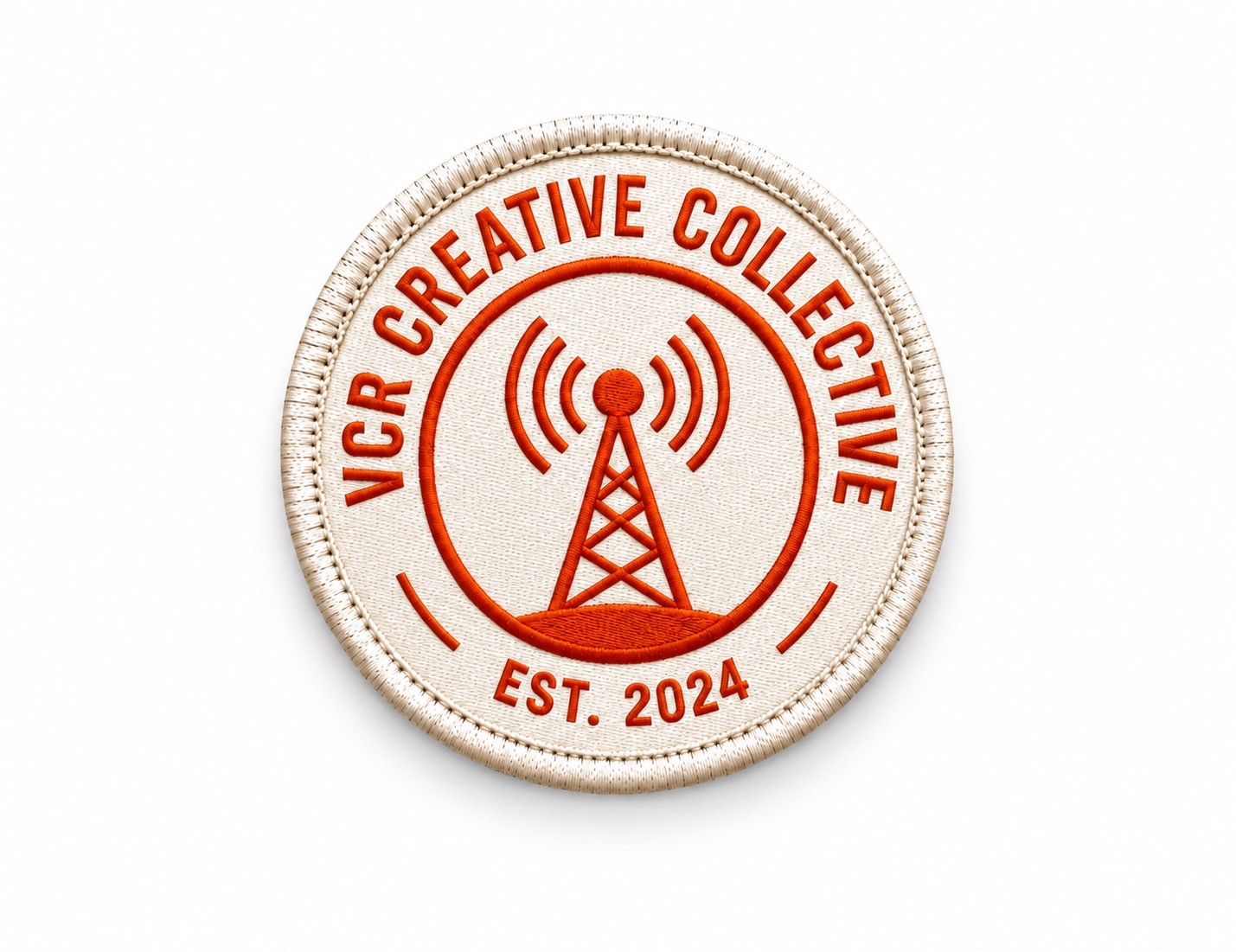 VCR Creative Collective Patch, front, design concept